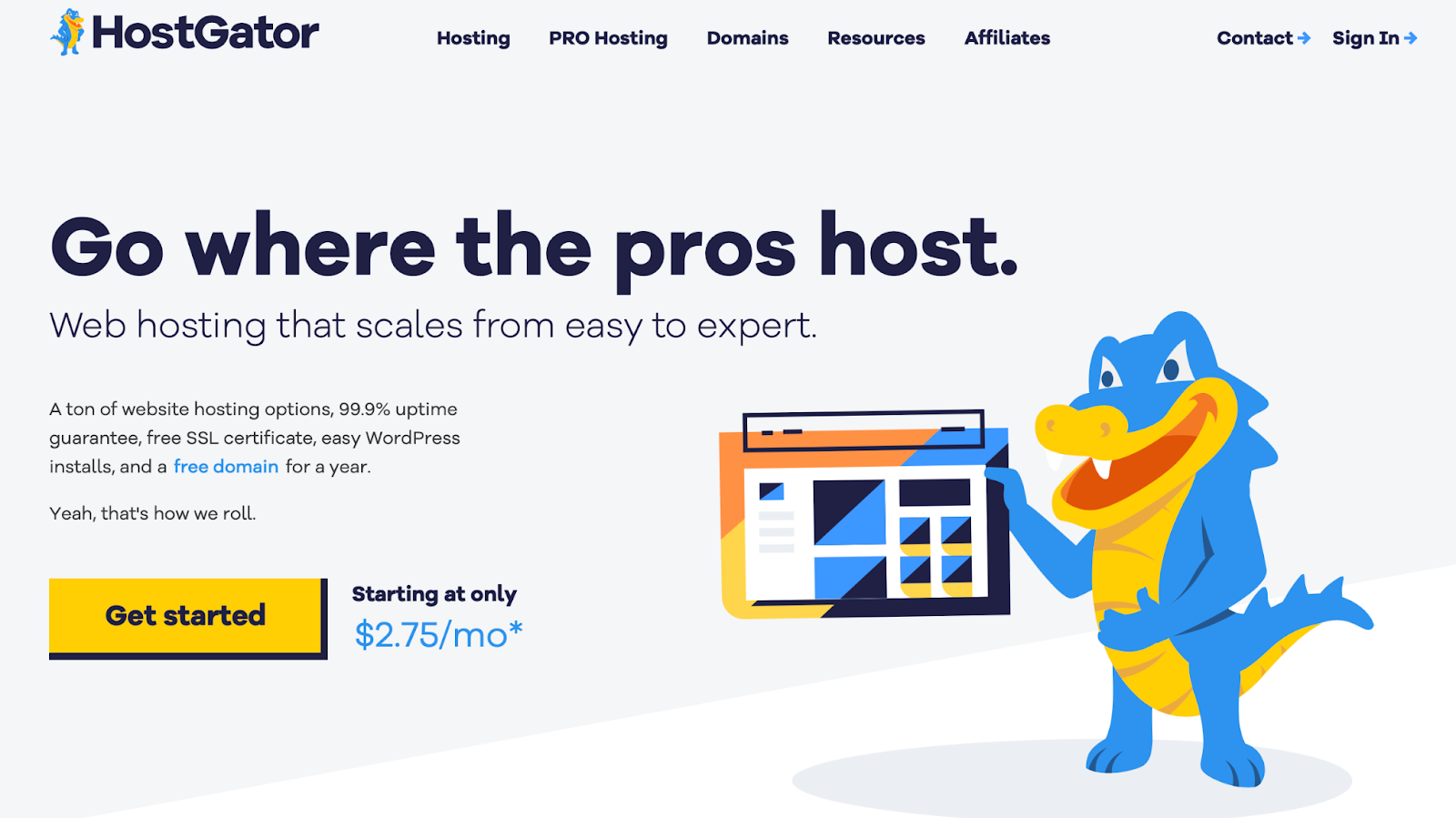 HostGator website