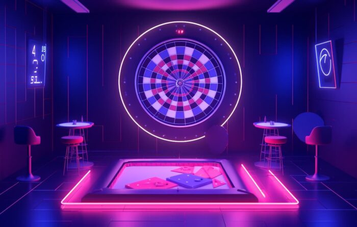 a neon city bar wall